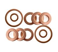 Joint Cuivre Rondelle plate en cuivre massif for bateau | Joint torique d'étanchéité par écrasement, entretoises de joint, lavage de joint(M12x22x1(20pcs))