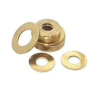 Joint Cuivre Rondelle plate en laiton | Cale de joint en laiton massif, entretoise de tampon méson en métal et cuivre(M6 x 12mm(25pcs),Thickness 0.5mm)