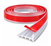 Joint d’Étanchéité en Silicone à 4 Lèvres pour Plaque de Sol en Verre de Poêle à Bois, Bande Anti-Poussière Autocollante Transparente, Adaptable à Différentes Formes de Plaques, Longueur 5,5 m