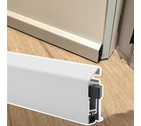 Joint de Bas de Porte Automatique en Applique Réglable 13x57 MM Aluminium | Plinthe Automatique Acoustique pour Porte Joint de Seuil de Porte à Descente Automatique Boudin de Porte Isolant(36"/91.5cm)