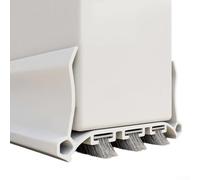 Joint de bas de porte en PVC brossé pour une meilleure étanchéité contre le bruit, la poussière et les intrusions de parasites sur les installations de porte intérieure de 55 mm (blanc)