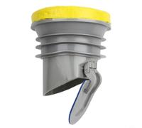 Joint de bride de toilette avec clapet anti-retour, anneau de cire épaisse de rechange pour installation étanche, design anti-refoulement (gris)