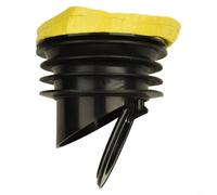 Joint de bride de toilette pour tuyaux en PVC de 100 à 110 mm - Joint en caoutchouc de silicone avec valve anti-refoulement pour une installation étanche de réservoir (noir)