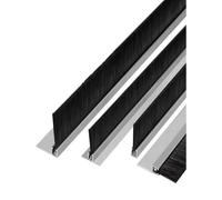 Joint de brosse en alliage d'aluminium | Tailles multiples argentées for armoire de bibliothèque de garde-robe de fenêtre de porte coulissante(2.5cm)