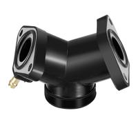 Joint de Carburateur XV125 XV250, Pipe Admission Plastique Noir 10x8x7cm | Orifice Interne 23mm, Entraxe 6cm, Remplacement pour Virago, Entretien et Atelier Garage