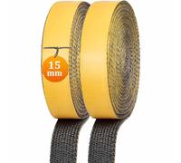 Joint de Cheminée Autocollant,Joint Insert Cheminée, 2 m x 15 mm x 2 mm Joints Tressé Auto-adhésive pour Poêle,Joints Fibre de Verre,Résistant à la Chaleur 600 Degrés Celsius.(2pcs)