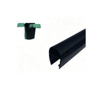 Joint de douche magnétique noir 0,8-1,2 cm, bande en PVC souple for porte en(U-type,0.47in)