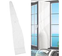 Joint de fenêtre AT44-Airlock pour climatiseur Portable, plaque d'étanchéité en tissu Flexible de 400 Cm, joint de fenêtre avec fermeture éclair et adhésif White