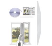 Joint de fenêtre de climatisation - Kit d'isolation d'aération AC, couvercle de joint de climatisation portable, barrière anti-fuite d'air avec fermeture éclair | Amélioration de l'efficacité du