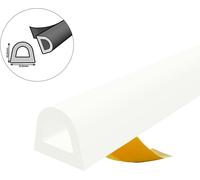 Joint de fenêtre Joint de porte Joint caoutchouc Profilé D EPDM 12×10mm 50m blanc autocollant