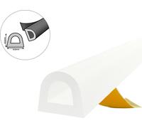 Joint de fenêtre Joint de porte Joint caoutchouc Profilé D EPDM 14×12mm 30m blanc autocollant