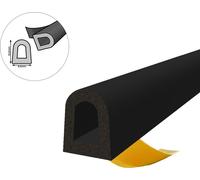 Joint de fenêtre Joint de porte Joint caoutchouc Profilé D EPDM 8×10mm 30m noir autocollant