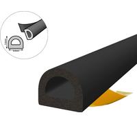 Joint de fenêtre Joint de porte Joint caoutchouc profilé D EPDM 9×7.5mm 100m autocollant noir