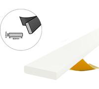 Joint de fenêtre Joint de porte Joint caoutchouc profilé en I EPDM 8×2mm 80m blanc autocollant