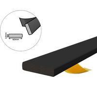 Joint de fenêtre Joint de porte Joint caoutchouc profilé en I EPDM 8×2mm 80m noir autocollant