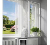 Joint de Fenêtre pour Climatiseur Mobile, 400cm Kit Calfeutrage Étanchéité Universel avec Double Fermeture Éclairs, Kit TUYAU