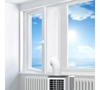 Joint de fenêtre pour climatiseur portable pour tuyau d'échappement d'air chaud, bande d'étanchéité en tissu enduit de polyuréthane pour coulissement vertical et horizontal pour fenêtres, facile à