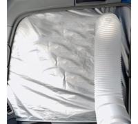 Joint de fenêtre pour climatiseur portable - Tissu isolant thermique épais avec double fermeture éclair pour tuyau d'échappement - Kit de fenêtre à battant 400 cm