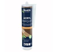 Bostik Joint Acryl Parquet - Gris- Mastic Colle Acrylique Spécial Parquet - Finition Pour Parquet et Sols Stratifiés - Séchage rapide - Ponçable & Compatible Tous Vernis - 300 ml