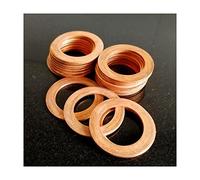 Joint de joint plat M6 Diamètre intérieur de 6 mm anneau d'étanchéité T3 Cuivre rouge,6x8x0.25 (50pcs)