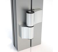 Joint de porte 4-AT, bande d'étanchéité massive en rouleau, 2 pièces, aluminium, argenté, 20/76,5/58 mm