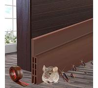 Joint de Porte Autocollant de 100 x 5 cm, Bande d'étanchéité Contre Les Insectes, Protection Acoustique, Joint de Sol de Porte pour Bloquer la lumière, Les Courants d'air, Les moustiques (Marron)