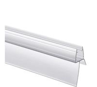 Joint de porte de douche, Bande d'étanchéité for paroi de douche, 3 mètres, 6 pièces, for verre 4 à mm, espaces 14 23, noir transparent(14mm gap)