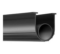 Joint de porte de garage VEVOR 4,8 m en caoutchouc (forme U+O) - 100 mm, noir