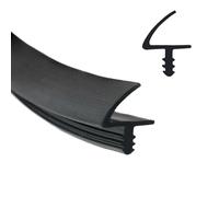 Joint de porte en caoutchouc, pour cadre de porte, bande d'étanchéité, boudin de porte, idéal comme isolation acoustique, pour rainure de 3 mm et feuillure de 11 mm, noir, 25 m
