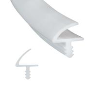 Joint de porte en caoutchouc, pour cadre de porte, bande d'étanchéité, boudin de porte, idéal comme isolation acoustique, pour rainure de 3 mm et feuillure de 11 mm, blanc, 25 m