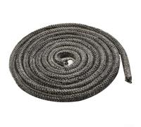 Joint de porte en fibre de verre pour poêle à bois, brûleur à bois, poêle à granulés et cheminée, cordon d'étanchéité résistant à la chaleur compatible avec chaudières et fours industriels (12 mm)