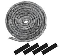 Joint de Porte Four, Joint de Cheminée Insert Poêle, 6mmx3m, avec 4 Pièces de Ruban Haute Température, Joint de Cheminée Porte de Poêle Cordon, Fil D'étanchéité pour Portes de Cheminée, pour Poêle
