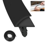 Joint de porte, joint de cadre de porte d'intérieur, pour isolation acoustique et prévention des collisions, pour rainure de 3 mm et feuillure de 11 mm (noir, 30 m)