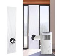 Joint de porte pour climatiseurs portables et accessoires de sèche-linge, kit de joint de fenêtre pour climatisation avec arrêt d'air chaud réglable et gardes d'échange d'air (200 cm)