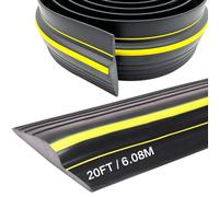 Joint de seuil de porte de garage 6M, Joint de Seuil Universelle, Joint de porte de garage Seuil d'étanchéité en caoutchouc pour les bas de porte basulante ou standard (Noir, 80mmx14mmx6m)