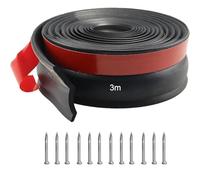 Joint de Seuil de Porte de Garage, Joint d'Étanchéité en Caoutchouc 3 m | Protection intempéries, Caoutchouc flexible, Profil de seuil, Bas de porte garage, Barrière poussière et humidité