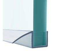 Joint d'étanchéité de douche, bande d'étanchéité de paroi de douche pour verre incurvé de 4 à 6 mm qui couvre jusqu'à 10 mm d'écart, bande d'étanchéité de porte de douche pré-incurvé transparente de