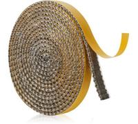 Joint d'Étanchéité en Fibre de Verre, 10mm x 2m x 2mm Autocollant Ruban d'Étanchéité pour Cheminée Joint Tressé pour Insert et Poêl