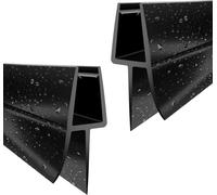 Joint d'étanchéité pour douche - Barrière anti-eau - Joint pour cabine de douche - Double joint en caoutchouc - 2 x 70 cm - Noir