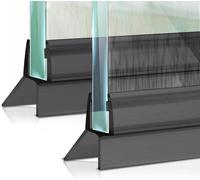 Joint d'étanchéité pour douche - Joint pour vitrage - Joint de porte - Étanchéité pour douche - Joint d'étanchéité prolongé - 100 cm - Noir