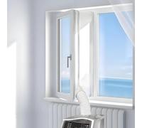 Joint d'étanchéité pour fenêtre AirLock pour climatiseur portable, plaque d'étanchéité en tissu flexible 300/400CM avec fermeture éclair et adhésif rapide 4 meters
