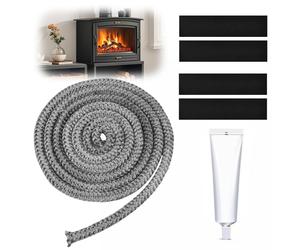 Joint d'étanchéité pour poêle à bois, diamètre 14 mm x 3 m, joint pour insert de cheminée en fibre de verre
