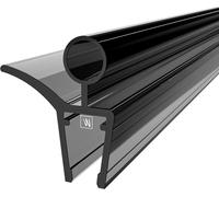 Joint d'étanchéité pour porte de douche - Bande d'étanchéité pour salle de bain - Joint d'étanchéité pour cabine de douche - Matériau PVC flexible - 100 cm - Transparent noir
