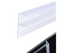 Joint d'Étanchéité pour Porte de Douche en Verre 3m Type F, Bande Silicone Découpable Anti-Fuite d'Eau, Bas de Porte et Profilé d'Étanchéité pour Paroi de Douche Sans Cadre(10mm)