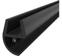 Joint d'étanchéité pour porte de douche - Profil de douche - Maintien de l'assèchement de la salle de bain - Résistant aux UV et aux moisissures - Longueur : 2000 mm - Noir