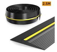 Joint d'étanchéité pour porte de garage - Bas de porte de garage - 2,5 m - Universel - Résistant à l'humidité - Noir