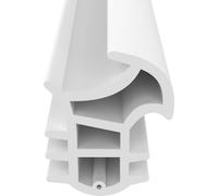 Joint d'huisserie en acier | hauteur du joint 17mm largeur du joint 14mm | longueur 5m | couleur blanche | joint de porte, joint en caoutchouc, joint de porte de chambre