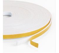 Joint d'Isolation Anti-Froid et Anti-Bruit Autocollant - Mousse 6mm x 1.5mm x 10m pour Fenêtres et Portes - Blanc