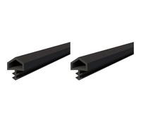 Joint d'isolation Porte intérieure feuillure 10mm Hauteur 5,5mm Flexible Souple Caoutchouc TPE Noir Calfeutrage Rainure Garniture Isolant Etanchéité Profil Thermique (Longueur 10m) (Lot de 2)