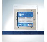 Gre – Joint double de skimmer – Standard – 20,5 x 19,5 cm – Blanc